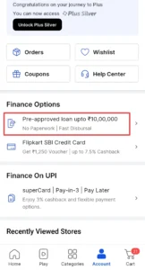 Flipkart Pre-approved Loan