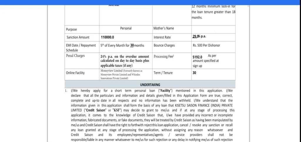 Flipkart Loan Agreement
