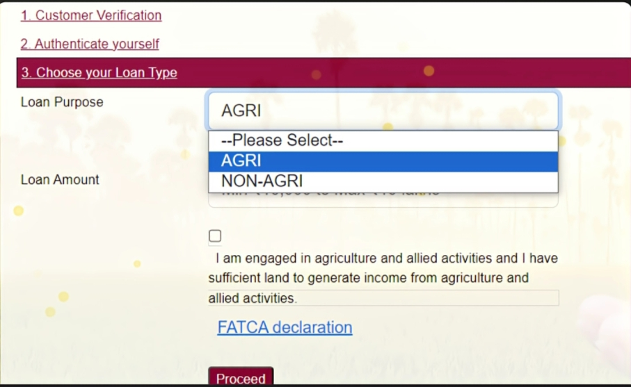 PNB Digi Gold Loan -Select Loan Amount